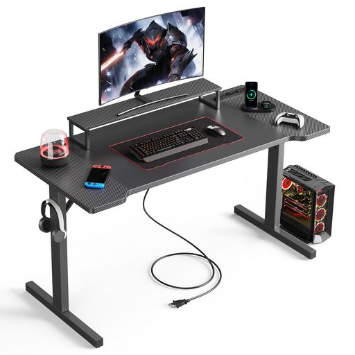 DOMICON ゲーミングデスク 黒 幅140CM コンセント付き モニター台付き パソコンデスク ゲームデスク PCデスク 作業机 ワークデスク オフィスデスク 勉強机 取立簡単 頑丈安定なフレーム (幅140CM) DOMICON ゲーミングデスク 黒 幅140CM コンセント付き モニター台付き パソコンデスク ゲームデスク PCデスク 作業机 ワークデスク オフィスデスク 勉強机 取立簡単 頑丈安定なフレーム (幅140CM)