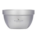 BOUNDLESS VOYAGE チタンお茶碗 二重層 500ML ダブルボウル 子供用 大人用 ラーメン鉢 ご飯お椀 スープ ライスボウル 耐熱 軽量 チタン食器 アウトドア キャンプ用品 収納袋付き (チタンお茶碗 500ML) TI1161T(4)