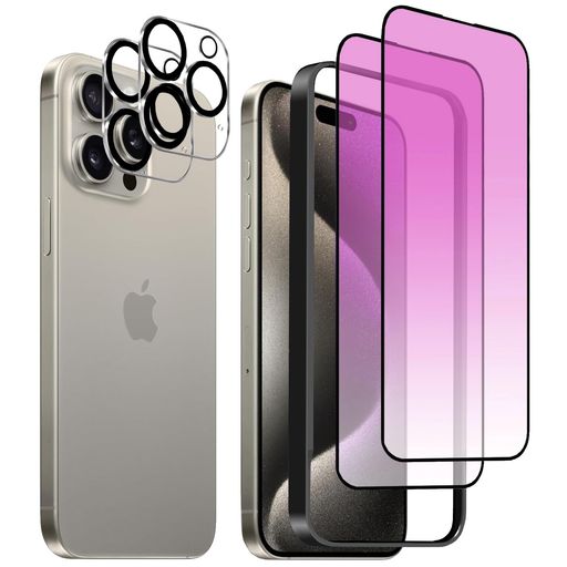 iPhone15Pro饹ե6.1֥롼饤ȥåݸե9H餫ʥåɻߵˢɻߥ...