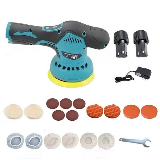 ポリッシャー充電式ダブルアクション8段階変速研磨器大容量バッテリ一2個搭載車コードレスポリッシャ操..