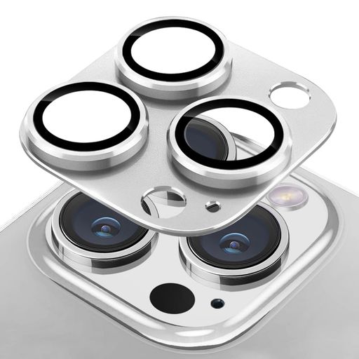 KakukiForiPhone15Pro/iPhone15ProMaxカメラフィルムアルミ合金製+AR高透過率強化ガラスアイフォン15プロ/アイフォン15プロマックス一体型レンズ保護フィルム耐衝撃露出オーバー防止アルミ合金