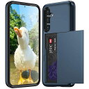 GalaxyS24FEケースカード収納背面米軍MIL規格耐衝撃最強ギャラクシーS24FEケースICカード収納落下防止全面保護指紋防止滑り止め擦り傷防止ブルー