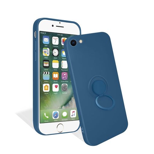 NPOFRSXMOForiPhoneSE3/SE2/8/7用のケースリング付きシリコン耐衝撃アイフォンSE第3世代第2世代カバー【米軍MIL規格指紋防止】いphoneSE3用のスマホケースTPU
