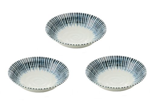 アイトー(Aito)器鉢ボウル煮物鉢おでん鉢セット3個中鉢ホワイト/ネイビー560ml美濃焼十草煮物&おでん鉢..