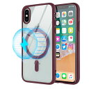 LipvinaiPhoneXMaxケースMagsafe対応米軍MIL規格クリア耐衝撃透明ヤレス充電対応スマホケース6.5インチ対応(透明)