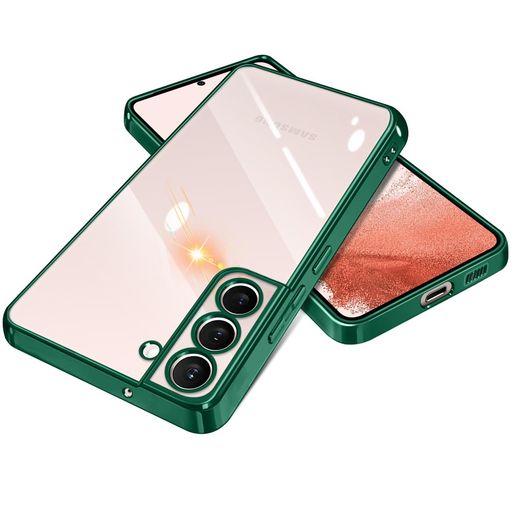 樂天商城 - 【FULEEYUHN】SamsungGalaxyS22ケースクリアギャラクシーS22カバー透明TPU素材耐衝撃薄型軽量SC-51CSCG13対応韓国ファッションスマホケースメッキ加工黄変防止人気