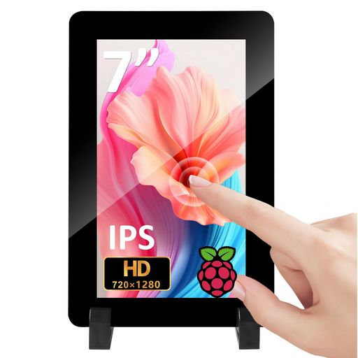 19 inches + - OSOYOORaspberryPi用7インチDSIIPSタッチスクリーン720x1280HD|Pi5/4B/3A+対応|DSI&GPIO給電|6H強化ガラス|指紋防止|ラズパイプロジェクトに最適