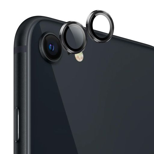 【2枚セット】KAKUKIFORIPHONE16Eカメラフィルムアルミ合金製+AR高透過率強化ガラスアイフォン16ESE4一体型レンズ保護フィルム耐衝撃露出オーバー防止アルミ合金カメラカバー(IPHONE16E)(ブラック)