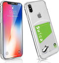 iPhoneXSMAX背面財布型ケースクリアカード収納CavorアイフォンXSMAXケースクリア6.5インチソフトカバー薄型透明TPU指紋防止落下防止傷防止軽量Qi急速充電対応iPhonexsmax専用カバー