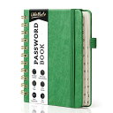 WEMATE パスワード管理ノート リングパスワードブック A6 アルファベットタブ付き 小型 ハードカバー 143MM X183MM(グラスグリーン)(3)