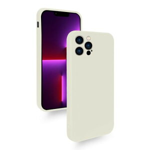 ZeunoeniPhone13Proケース耐衝撃シリコンカバー軽量薄型柔軟アイフォン13Proスマホケースマット質感指紋防止擦り傷防止落下防止滑り止めストラップホール付き(ホワイト)