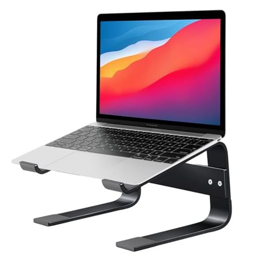 ノートパソコンスタンドPCスタンドパソコンデスク高さ姿勢折り畳み式角度調整可能10~17インチのデバイス、ラップトップ、タブレット用、折りたたみ式ノートパソコンスタンド高さ/角度…の商品画像