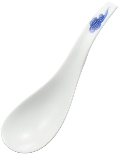 有田焼 伝平窯 「 究極の レンゲ 」 ラーメン用 古染雲 直径約16cm れんげスプーン 蓮華 陶器 食洗機対応 日本製 R2020