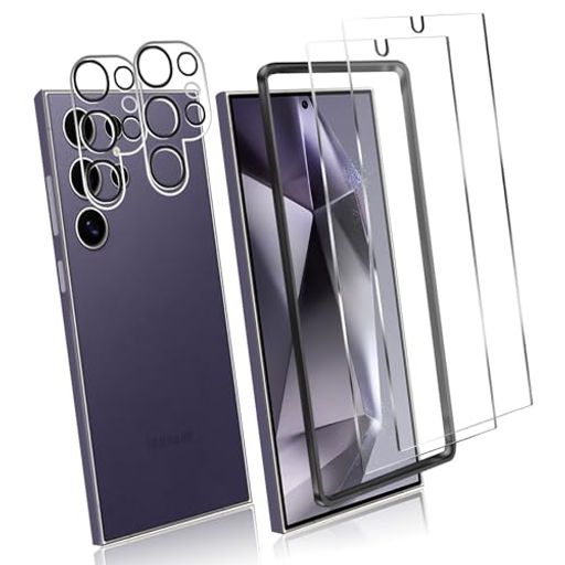 【対応機種】FORGalaxyS24Ultra用のフィルム強化ガラス液晶保護フィルム。注:同じ機種です。メーカーが提供するカメラの穴の開口部は異なる開口部がある場合があります、ご理解ください。モデルによってサイズが異なりますので、モデルを確認してご購入ください。 【表面硬度9H】カッターなどの鋭利なものを当たってもキズが付きにくくて高い強度を持ち表面硬度9Hが特徴です。ハードコーティング技術は、衝撃を最小限に抑えて画面の破損を抑え、すり傷防止や指紋防止もしっかりとスクリーンを保護します。本体の端を完全に覆い、液晶画面を保護します。エッジの衝撃が軽減され、ガラス膜の耐久性も向上しました。万が一の破損時も飛散防止加工によって破片はフィルムに張り付いた状態で破片がほとんど飛び散らない安全性の高いガラスになっています。 【0.33mmの極薄ガラス採用&amp;2.5Dラウンドエッジ仕様】透過率は約99%に達し高い透明度は、元の画面の明るさ、アンチグレア、高感度タッチ、鮮明な画像、立体感を強調し、視覚効果を向上させ。画質も傷つきにくいです。見た目・触り心地ともに何も付けてない状態と殆ど変わりません。