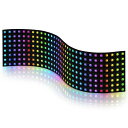 BTF-LIGHTINGWS2812BECORGB合金ワイヤー8X32cm265ピクセルLEDマトリックスパネル5050SMDデジタルフレキシブル個別にアドレス指定可能フルカラーLEDパネルDC5V