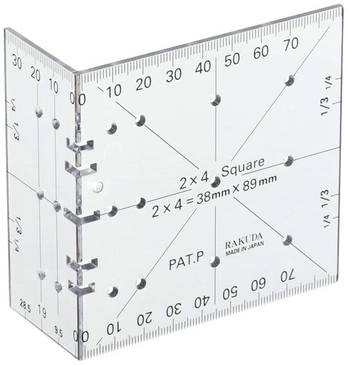 清水製作所ラクダツーバイフォー定規ポリカーボネート(PC)