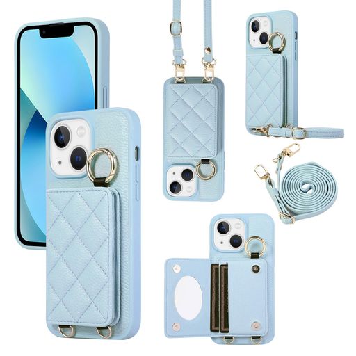 樂天商城 - Succtopyiphone14ケース手帳型ショルダースマホケースiphone14ケース背面手帳型鏡付き肩がけ首掛け斜め掛けストラップ着脱可iphone14ケース財布付きリング付きケースアイフォン14ケース
