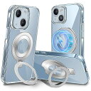 iPhone14用ケースiPhone13用ケースmagsafe対応クリアリング付き隠しスタンドアイホン14カバースタンド内蔵縦横両対応ワイヤレス充電対応車載ホル...