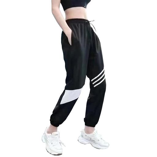 [RUNNING SHEEP] レディース フィットネス ロングパンツ ジャージ ゆったり トレーニング ランニング ヨガパンツ 0001BLK-L