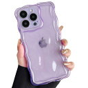 ZTOFERAiPhone13Pro用波型ケースカーリーウェーブシェイプデザイン透明おしゃれスマホケースソフトTPUバンパーフォンケース3D隕石の泡パターン軽量耐衝撃黄変防止韓国かわいいアイフォン13Pro