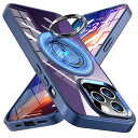 iPhone11ProMax用ケースMagSafe対応リング付き耐衝撃レンズ保護TPUPCスタンド機能ストラップホール付き米軍MIL規格取得マグネット搭載用ケー...