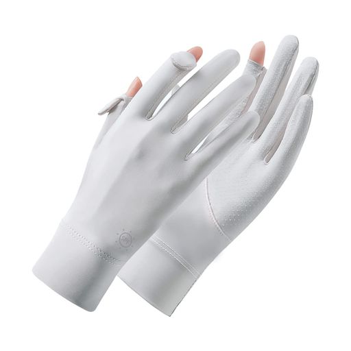 [PAWINPAW] 手袋 レディース UVカット 夏 指出し グローブ 薄手【UPF50+・接触冷感-5°C・スマホ操作・速乾】日焼け止め 運転 手袋 スマホ手袋 滑り止め 手荒れ 保湿 おしゃれ 紫外線 通気 通勤・通学・自転車・運転・テニス 女