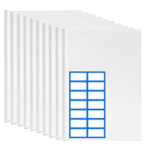 DY.2tenスライドファイルA4大容量10冊パックレールファイル厚とじ1.5cm幅クリアーファイルレールクリア..