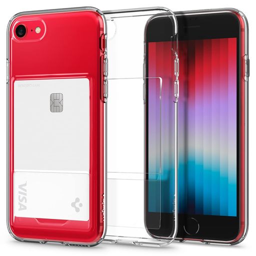 Rakuten - SpigeniPhoneSE3SE2【第3/2世代】ケースiPhone7/8用ケース手帳型耐衝撃クリアカード収納TPU素材ソフトケース厚さ1.5mm超薄型超軽量米軍MIL規格取得クリスタル・スロット