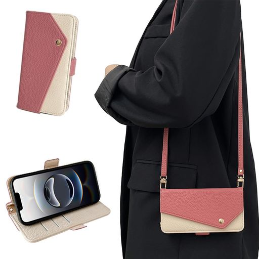 KahperforiPhone16eケース手帳型ショルダー可愛いいphone16eケース手帳型おしゃれアイフォン16e財布型スマホケースiPhone16eストラップ付き軽量衝撃吸収上質な手触りPUレザー全面保護