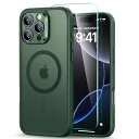 ESRiPhone16Proケース【米軍MIL規格・Magsafe対応】いphone16proケース【強化フィルム1枚付き】耐黄変傷に強い背面ワイヤレス充電薄く...