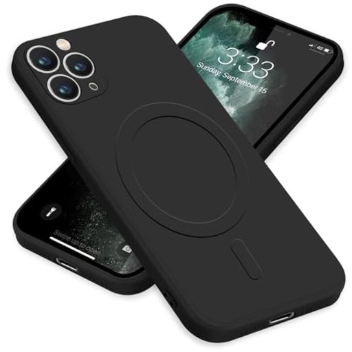 ZHUAZHULE ケース 用の iPhone11 ProMax アイフォン11ProMax スマホケース MagSafe対応 シリコン カバー 耐衝撃 レンズ保護 マグネット搭載 車載ホルダー ワイヤレス充電対応 ストラップホール付き オ…