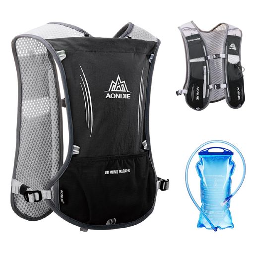 [TRIWONDER]ハイドレーションパックバックパック5Lマラソンナーランニングハイドレーションベスト(ブラ..