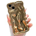 ZTOFERAiPhone12用波型ケースカーリーウェーブシェイプデザインおしゃれスマホケースソフトTPUバンパーフォンケース3D隕石の泡パターン光沢カバー電気メッキ加工軽量耐衝撃韓国かわいいア…