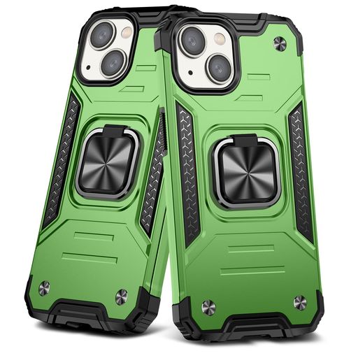 樂天商城 - YULNCUZiPhone15Plus対応ケースリング付きカバー耐衝撃スタンド機能車載ホルダーレンズ保護アイフォン15Plus対応スマホケースPCTPUバンパー黄変防止防塵人気落下防止滑り止め携帯カバー緑