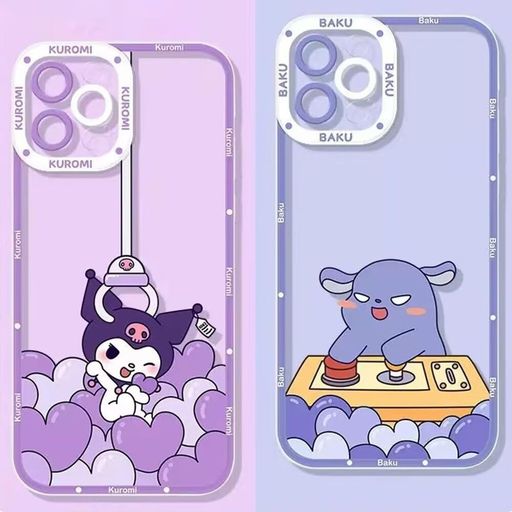 サンリオクロミiPhone11用ケースカップルクリアiPhone11用保護カバーかわいいスマホケース[透明軽薄型..
