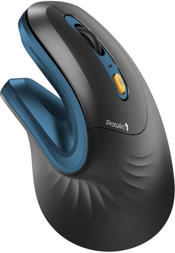 ProtoArc EM11 NL エルゴノミクスマウス 縦型58° 静音 無線 Bluetooth 2.4GHz 3台同時接続 ワイヤレスマウス Type-C充電式 進む/戻るボタン搭載 高精度 3段階DPI切替 Windows Mac iOS