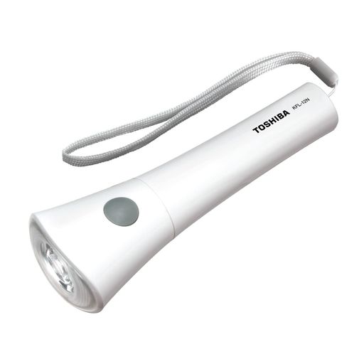 TOSHIBA(東芝)LED懐中電灯防滴構造(JISIPX2)消し忘れ防止湾曲レンズ設計ストラップ付き単1形2本用ECOパッケージKFL-12N(ECO)