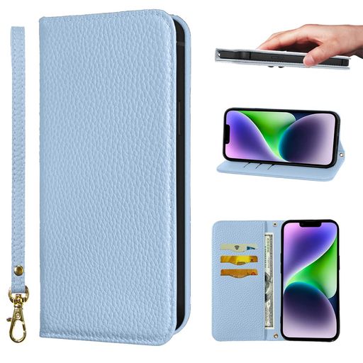 NanHouFor適用するiPhone14Plusケース手帳型超繊皮カバー手帳型耐衝撃保護カバー内蔵マグネットRFIDト財布型携帯カバーカードポケットスタンド機能リストバンドに適したアイフォン14Plus-