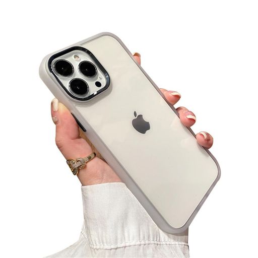 Rakuten - iPhone16Pro対応ケースクリア透明アイフォンiPhone16Pro用カバー2色配色薄型可愛いレディース背面ハードケース透明
