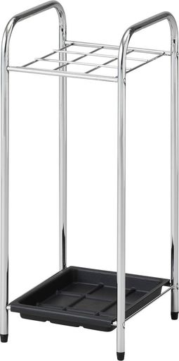製品サイズ:(約)幅255x奥行285x高さ615mm 材質:パイプ/スチール(メッキ)、受け皿/ポリプロピレン 原産国:台湾