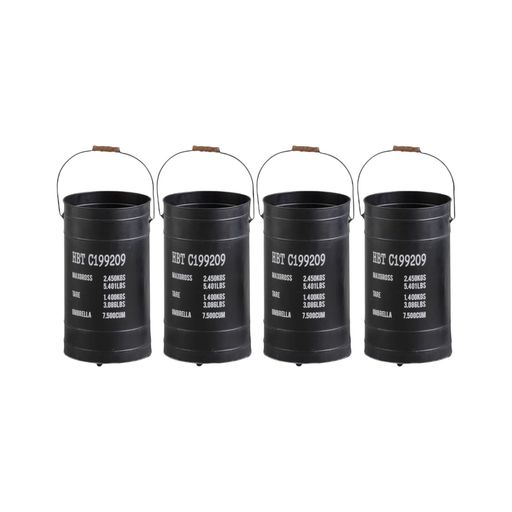匠美風 Rainline Select 傘立て 4個セット ブラック 素材 アイアン ウッド φ23.5x4...