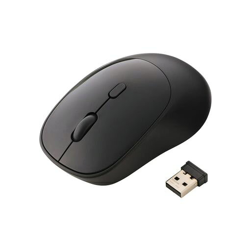 エレコム ワイヤレスマウス 静音 OSMOD 無線2.4GHz Bluetooth マルチペアリング 4ボタン 乾電池式 Mサイズ ブラック M-MY20MBSBK-G