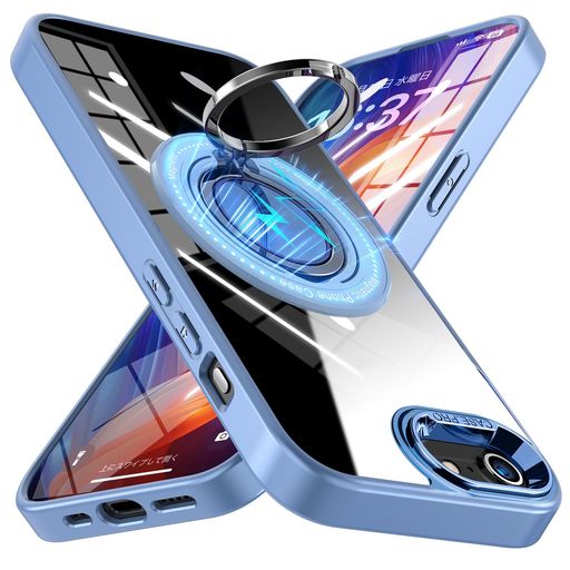 iPhoneSE3用ケース/iPhoneSE2用ケース/iPhone7用ケース/iPhone8用ケースMagSafe対応リング付き耐衝撃レンズ保護TPUPCスタンド機能ストラップホール付き米軍MIL規格取得