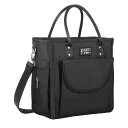 PARTIFISH保冷バッグクーラーバッグクーラーボックスソフト12L中容量エコおしゃれランチお弁当バッグ買い物バッグ保冷トートと肩掛け軽量保冷力強保温4層断熱女性漏れ防止黒M