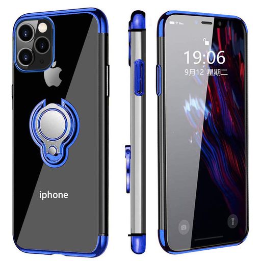 IPHONE 11 PRO MAX 用 ケース リング付き クリア 落下防止 耐衝撃 スタンド機能 透明 TPU 防塵 薄型 軽量 一体型 変形防止 全面保護カバー アイフォン 用 ケース MJJ-SJ-1037-11-4