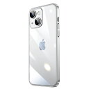 EisuiyiiPhone14クリアケースメッキハードケース指紋防止汚れにくいスリムワンピースカメラ保護アイフォン14カバー6.1インチ耐衝撃シルバー