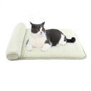 PETO-RAIFUペットマット猫犬用枕付きマット接触冷感ペットベッドペットシーツペット敷きパッドペットごろ寝マットソフトクールマット夏用クールマット暑さ対策ひんやり軽量涼しい快適…