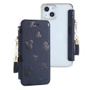 iPhone12pro手帳型ケース背面クリア可愛い押し型のネズミマグネットなし片手でも開けやすいメッキ加工iPhone12/12Pro通用ケース真珠タッセル付きiPhone12カバーケース使いやすい安いアイフォン12