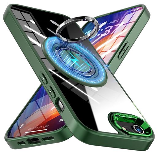 iPhoneSE3用ケース/iPhoneSE2用ケース/iPhone7用ケース/iPhone8用ケースMagSafe対応リング付き耐衝撃レンズ保護TPUPCスタンド機能ストラップホール付き米軍MIL規格取得