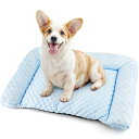 Dopet猫犬用ペットベットペットマット-ペット用ベットペットソファークールシルクポリプロピレン綿通年夏用冷感通気性毛付着防止丸洗い可能耐噛み猫小型犬ベッドベッドブルー